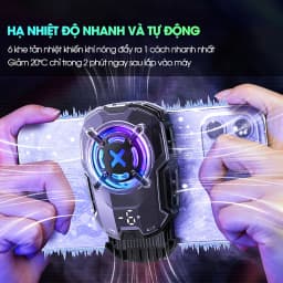 Thumbnail Quạt tản nhiệt điện thoại sò lạnh MEMO DL16 gaming led rgb chống ồn chế độ AI nhân tạo làm mát nhanh tránh giật lag 4