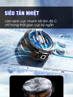 Thumbnail Quạt tản nhiệt điện thoại sò lạnh MEMO CX07 thế hệ mới làm lạnh đóng băng hỗ trợ tăng fps gaming liên quân PUBG FF 3