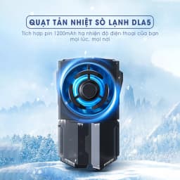 Thumbnail Quạt tản nhiệt điện thoại sò lạnh pin không dây MEMO DLA5 pin 1200mAh nhỏ gọn làm mát nhanh chống ồn LED gaming 3