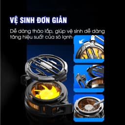 Thumbnail Quạt tản nhiệt điện thoại sò lạnh MEMO CX07 CXA3 nam châm từ tính led gaming cho streamer làm mát nhanh chiến game 4