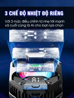 Thumbnail Quạt tản nhiệt sò lạnh AI 3 chế độ MEMO DL20 làm mát sâu đóng đá tăng FPS chơi game mobile liên quân FF COD 2