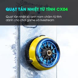 Thumbnail Quạt tản nhiệt tái bản MEMO CX04 thế hệ mới từ tính hỗ trợ live stream chơi game giảm giật lag Liên quân FF COD 2