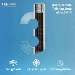 Thumbnail Quạt tháp hơi nước lọc không khí FUJIHOME Màn led hiển thị, điều khiển từ xa, bảo hành 24 tháng 4