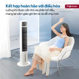 Thumbnail Quạt tháp hơi nước tích hợp lọc không khí Ion Fujihome AC-DT5E - TẶNG KÈM 2 HỘP ĐÁ KHÔ - BH 24 tháng 4