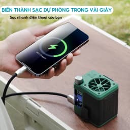 Thumbnail Quạt Tích Điện Đeo Thắt Lưng HOKU Nhỏ Gọn Tiện Lợi, Tích Hợp Làm Sạc Dự Phòng Pin 10000mAh 3