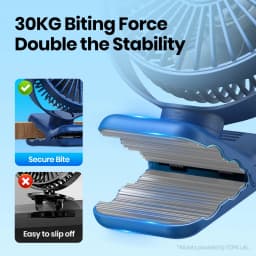 Thumbnail Quạt tích điện TOPK mini kẹp bàn với xoay 720° 3 tốc độ/gió mạnh/không ồn/cổng usb cho gia đình/văn phòng 3