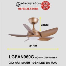 Thumbnail Quạt Trần Cho Trần Thấp 2m-3m | Quạt Trần Mini 3 cánh 5 cánh | Quạt trần cổ ngắn chung cư Lê Gia 2