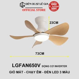 Thumbnail Quạt Trần Cho Trần Thấp 2m-3m | Quạt Trần Mini 3 cánh 5 cánh | Quạt trần cổ ngắn chung cư Lê Gia 3
