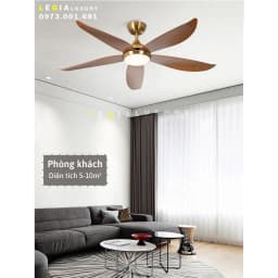 Thumbnail Quạt Trần Đèn Trang Trí Phòng Khách LÊ GIA LGFAN669G - Chiều Cao 25cm - Sải Cánh 135cm - Bảo Hành 5 Năm 2