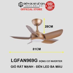 Thumbnail Quạt Trần Mini Cao Cấp | Quạt Trần Chung Cư | Chạy Êm Không Tiếng Động , Tiêu Chuẩn CE xuất Châu Âu 1