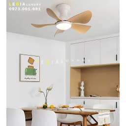 Thumbnail Quạt Trần Mini Có Đèn Lê Gia LGFAN650V - Chiều Cao 23cm - Sải Cánh 73cm - Bảo Hành 5 Năm 2