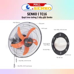 Thumbnail Quạt treo tường 2 dây Senko TC16 - Hàng Chính Hãng 1