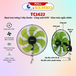 Thumbnail Quạt Treo Tường 2 Dây Senko TC16/TC1620/TC1622/TC1626/TC1880/TC1886 - Màu ngẫu nhiên - Chính Hãng 4