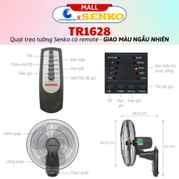 Thumbnail Quạt treo tường SENKO TR1628/TR1683 có Remote - T1680/T1682 1 dây KHÔNG remote - Giao màu ngẫu nhiên 3
