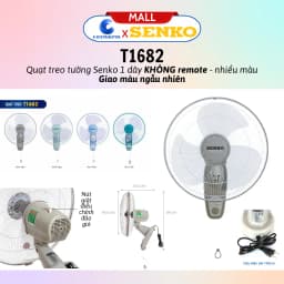 Thumbnail Quạt treo tường SENKO TR1628/TR1683 có Remote - T1680/T1682 1 dây KHÔNG remote - Giao màu ngẫu nhiên 4