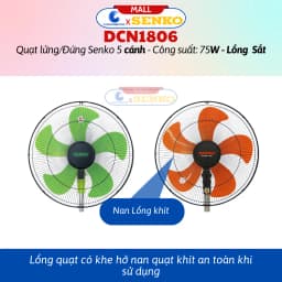 Thumbnail Quạt đứng 4,5 tấc Senko DCN1806 - Công suất 75W - Màu ngẫu nhiên - Hàng Chính Hãng 4