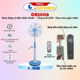 Thumbnail Quạt đứng điều khiển từ xa Senko DR1608 - Màu ngẫu nhiên - Hàng Chính Hãng 1