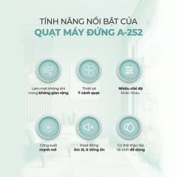 Thumbnail Quạt đứng Magic A-252, giảm tiếng ồn, 7 cánh quạt, hàng chính hãng. 3