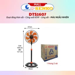 Thumbnail Quạt đứng thân sắt Senko DTS1607 - Công suất 65W - Màu ngẫu nhiên - Hàng Chính Hãng 3