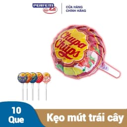 Thumbnail Que kẹo mút khổng lồ Chupa Chups hương trái cây hỗn hợp (bên trong 10 que kẹo mút nhỏ) 1