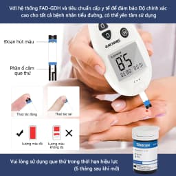 Thumbnail Que Thử Đường Huyết Hộp 50 Que Safe Accu Tặng Kèm 50 Kim Chính Hãng Sinocare 2