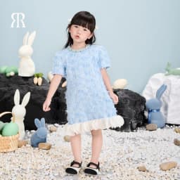 Thumbnail RẬP BABY - Váy Baby Tweed Xanh - BABI 04 1
