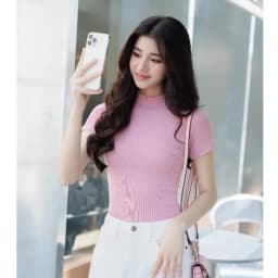 Thumbnail RECHIC Áo thun ôm Chessy cơ bản chất cotton co giãn thoải mái 2