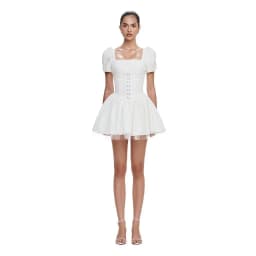 Thumbnail RECHIC Đầm ngắn xòe Erica cổ vuông tay phồng phối corset sang trọng thanh lịch 3