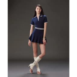 Thumbnail RECHIC Đầm xòe ngắn Kane cổ polo tà xếp ly dáng chiết eo tay ngắn năng động 2