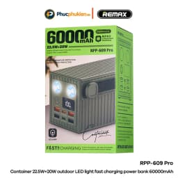 Thumbnail Remax rpp 609 - Trạm sạc dự phòng 60000mah chính hãng Remax hỗ trợ QC 22.5W PD 20W - Phúc Phụ Kiện 3