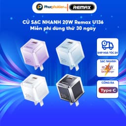 Thumbnail Remax U136 - Củ sạc nhanh 20w cổng Type C sạc nhanh 20w cho 14 pro max trở xuống - Phúc Phụ Kiện 2