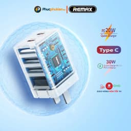 Thumbnail Remax U33 - Củ sạc nhanh chính hãng hỗ trợ sạc nhanh 20w 2 thiết bị cùng lúc - Phúc Phụ kiện bảo hành 12 tháng 1 đổi 1 4