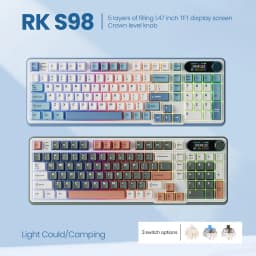 Thumbnail Rk Royal Kludge RK S98 98 Key Tri-Mode RGB Có Dây Bluetooth 2.4G Không Dây 3 Chế Độ Với Màn Hình TFT 1