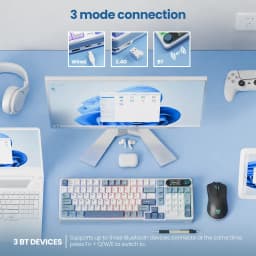 Thumbnail Rk Royal Kludge RK S98 98 Key Tri-Mode RGB Có Dây Bluetooth 2.4G Không Dây 3 Chế Độ Với Màn Hình TFT 2