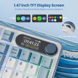 Thumbnail Rk Royal Kludge RK S98 98 Key Tri-Mode RGB Có Dây Bluetooth 2.4G Không Dây 3 Chế Độ Với Màn Hình TFT 3