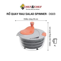 Thumbnail Rổ Quay Rau CHEF&CHEF 4L – Xoay Nhanh, Vắt Kiệt Nước, Tiện Lợi & Hiệu Quả 2