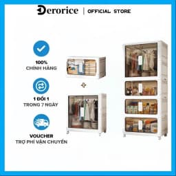 Thumbnail 【Rộng 60】Derorice tủ quần áo gấp trẻ em Tủ quần áo gấp tích hợp nhiều tầng Chất liệu PP không có mùi an toàn hơn khi sử 1