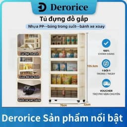 Thumbnail 【Rộng 70】Derorice Tủ đựng đồ gấp tủ đựng đồ phòng khách phòng ngủ bếp Làm dày nhựa pp năm lớp công suất lớn 1