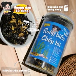 Thumbnail Rong biển cháy tỏi Trạm ngọt Yumi sấy khô thơm đậm vị ăn vặt ăn cơm đều ngon 150g 3