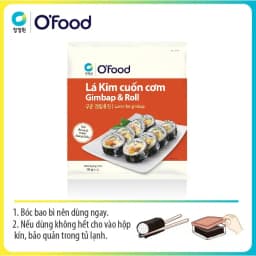 Thumbnail Rong biển / lá kim cuốn cơm Hàn Quốc O'food 10g, sử dụng cho các món kimbap, sushi 4