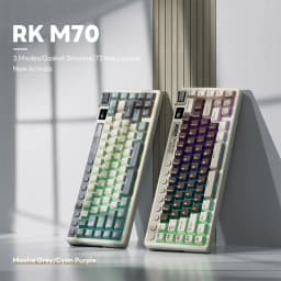 Thumbnail Royal Kludge RK M70 Cyan Tím 73 Chìa Khóa Tri-Mode Không Dây Với Màn Hình TFT Đệm Bàn Phím Cơ 2