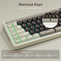 Thumbnail Royal Kludge RK M70 Cyan Tím 73 Chìa Khóa Tri-Mode Không Dây Với Màn Hình TFT Đệm Bàn Phím Cơ 4