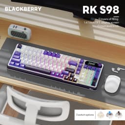 Thumbnail Royal Kludge RK S98 Blackberry 98 Key Tri-Mode RGB Có Dây Bluetooth 2.4G Không Dây 3 Chế Độ Với Màn Hình TFT 3