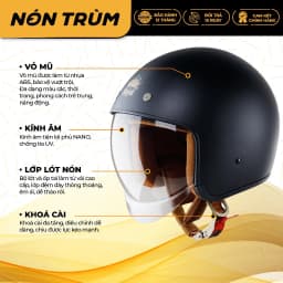 Thumbnail Royal M139 kem be sữa mũ bảo hiểm 3/4 kính âm size M L XL bảo hành 12 tháng, freeship toàn quốc 2
