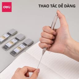 Thumbnail Ruột bút chì kim 0.5mm Deli, ngòi chì kim 100 chiếc 2B, lõi chì bấm nhỏ gọn tiện lợi phù hợp cho học sinh, văn phòng 2
