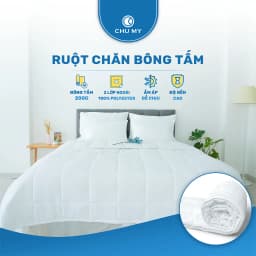 Thumbnail Ruột chăn bông tấm CHUMY chần 3 lớp, kích thước 2mx2m2, 4 góc có dây móc cố định chắc chắn 1