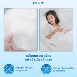 Thumbnail Ruột chăn bông tấm CHUMY chần 3 lớp, kích thước 2mx2m2, 4 góc có dây móc cố định chắc chắn 3
