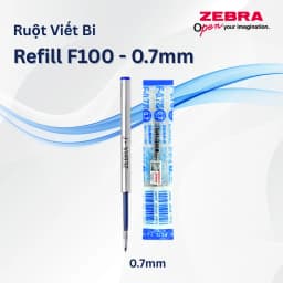 Thumbnail Ruột Viết Bi F100 Zebra Pen Thay Thế  - Kích thước ngòi 0.7 mực xanh [Chính Hãng] 1