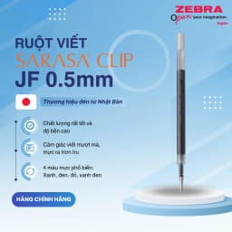 Thumbnail Ruột viết Sarasa clip JF 0.5mm - Zebra Nhật Bản [Chính hãng] - 1 cái 2