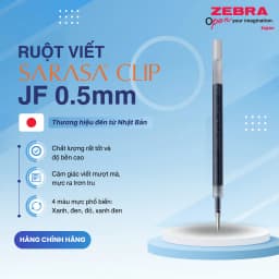 Thumbnail Ruột viết Sarasa clip JF 0.5mm - Zebra Nhật Bản [Chính hãng] - 1 cái 3